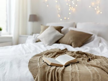 A cozy bedroom to show what actually works for self-care