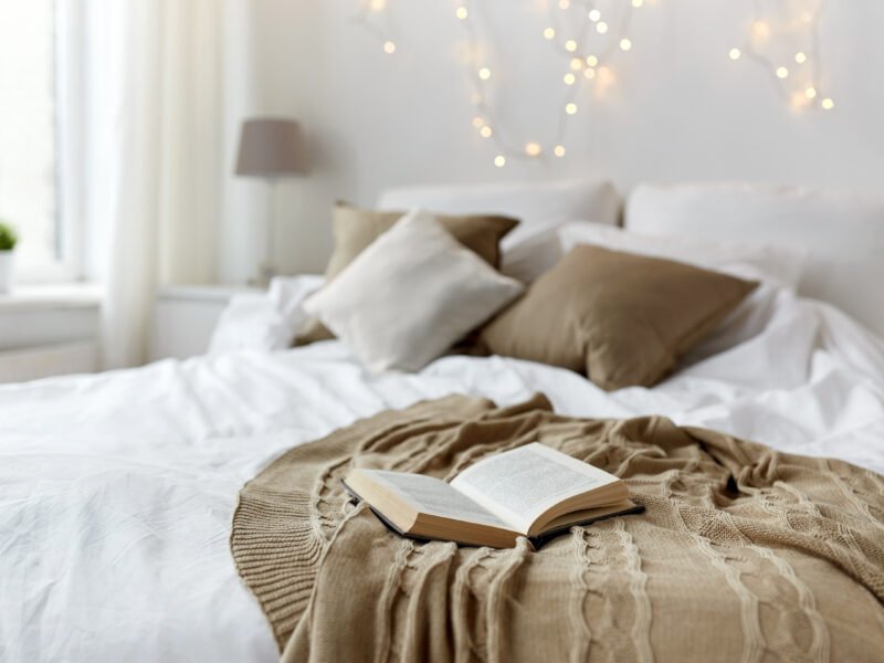 A cozy bedroom to show what actually works for self-care